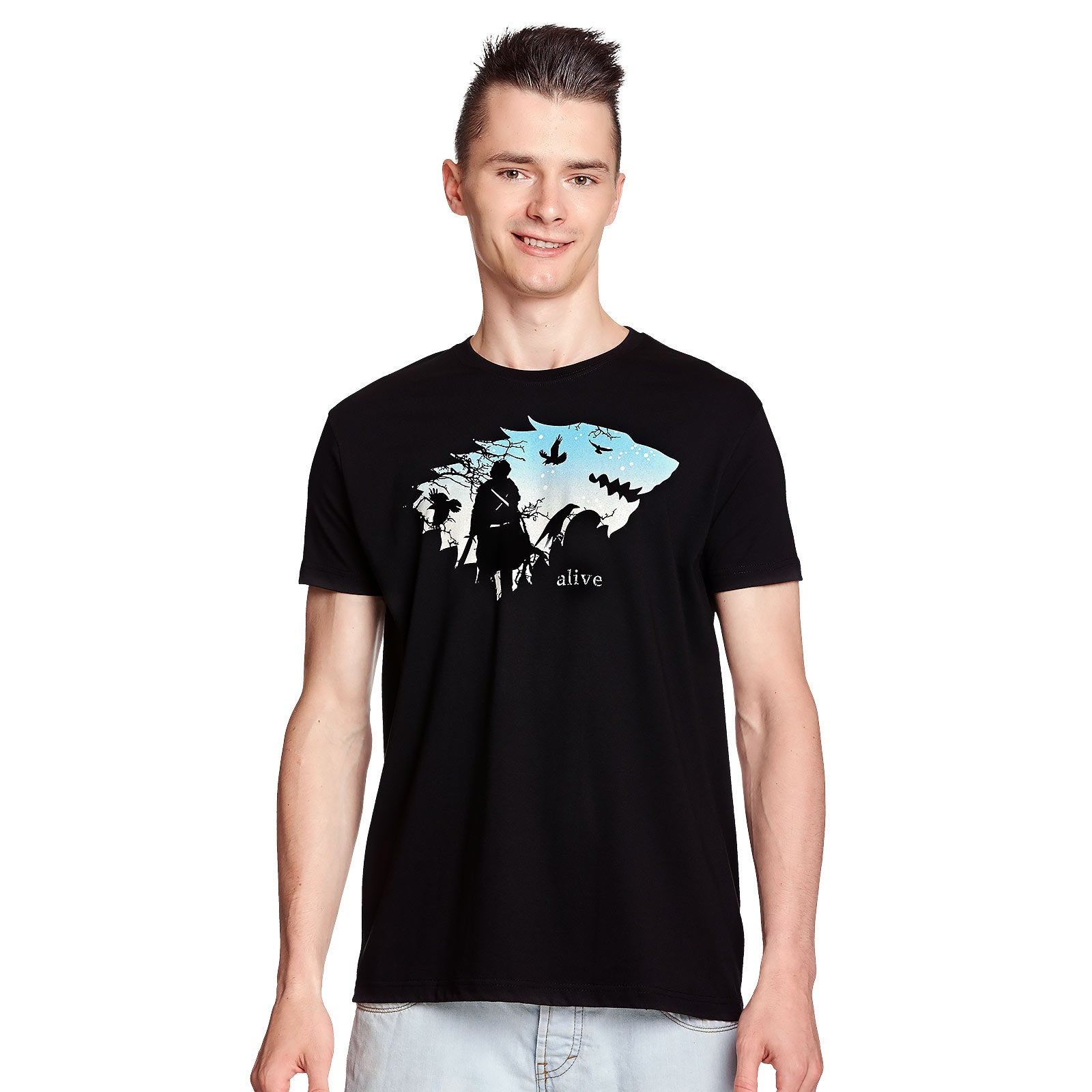 Imagen del producto Camiseta Jon está vivo negro
