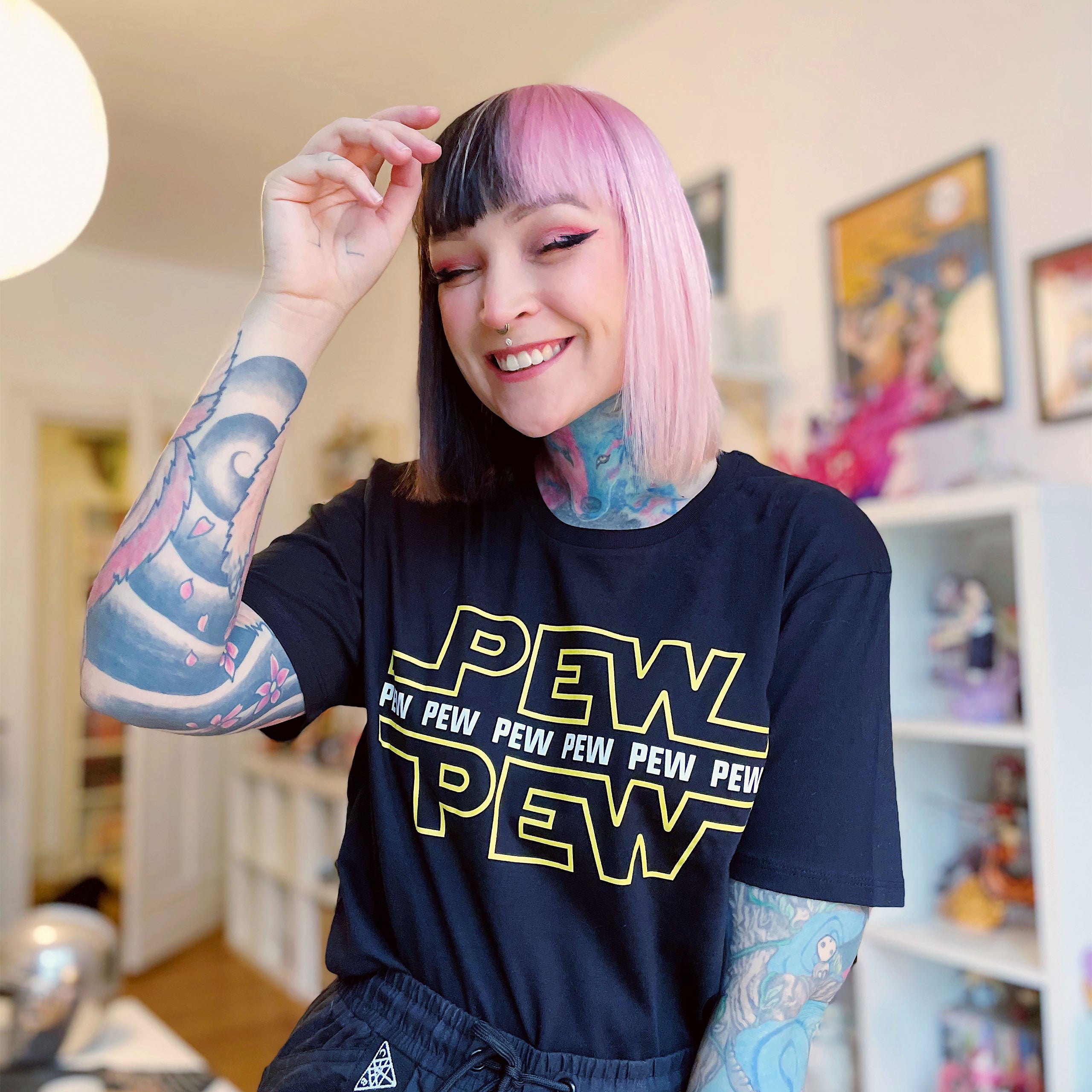 Imagen del producto Pew Pew - Camiseta negra