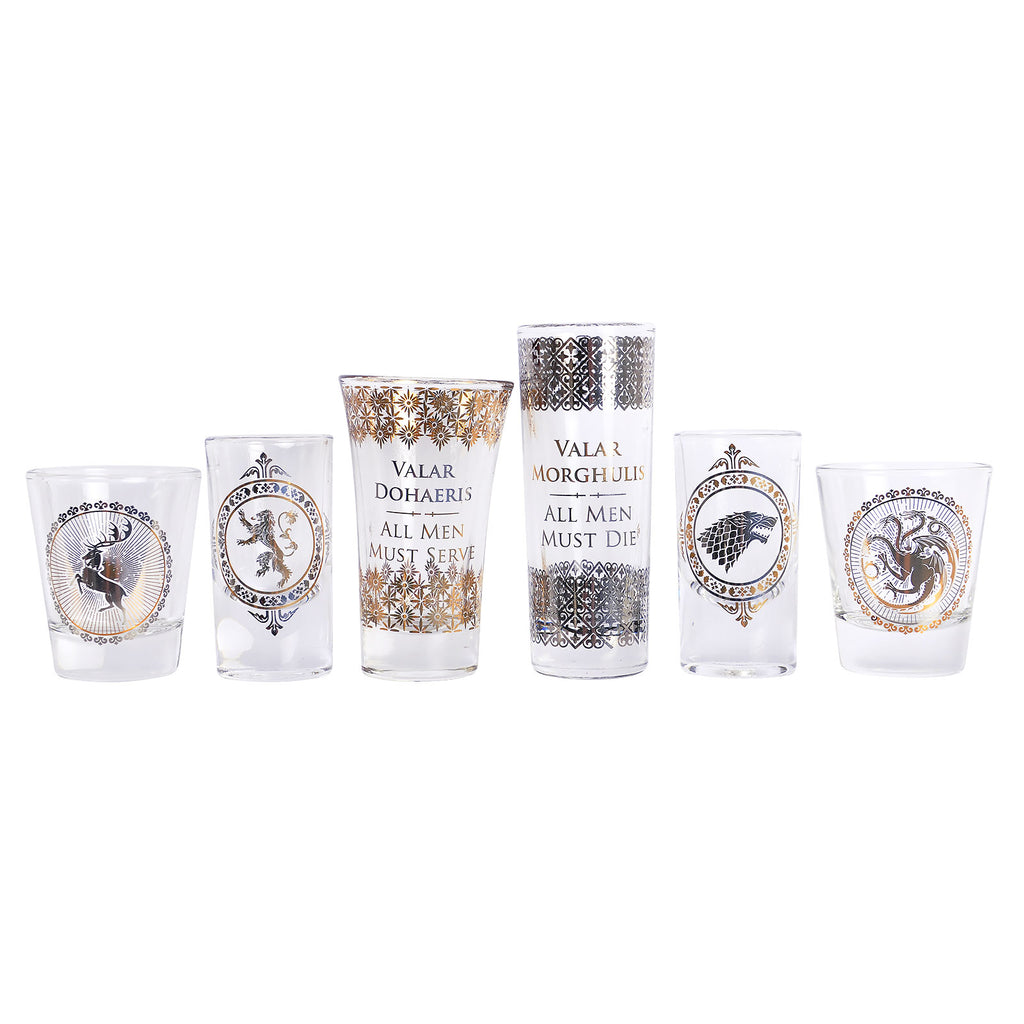 Imagen del producto Juego de Tronos - Set de 6 vasos de chupito con escudos