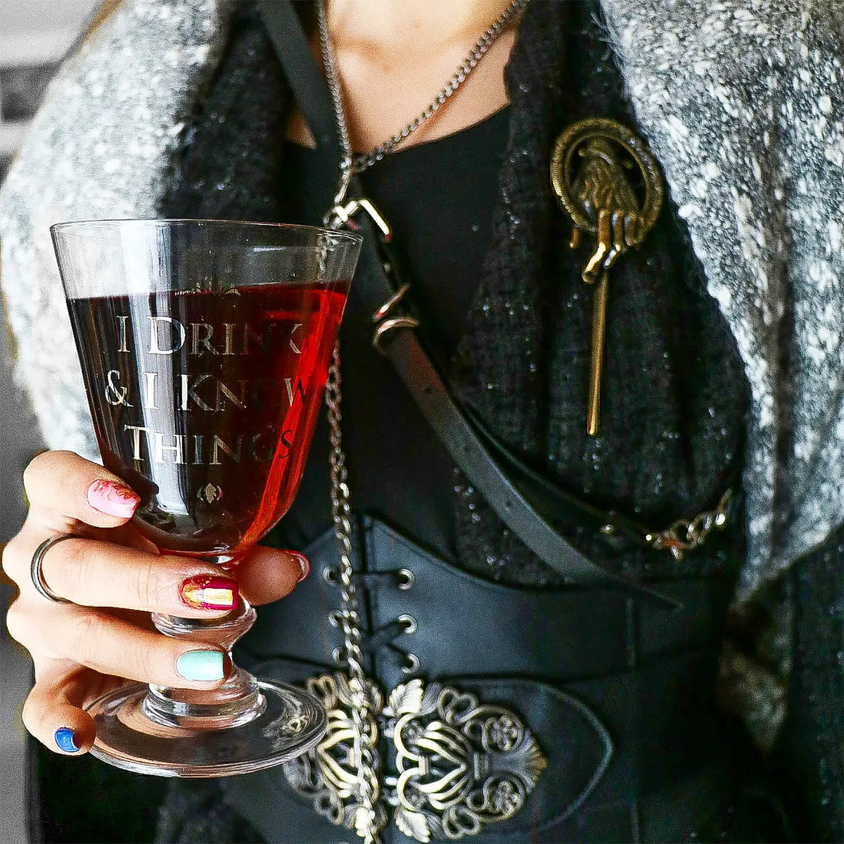 Imagen del producto Juego de Tronos - Copa de Vino 'Bebe y Sabes'