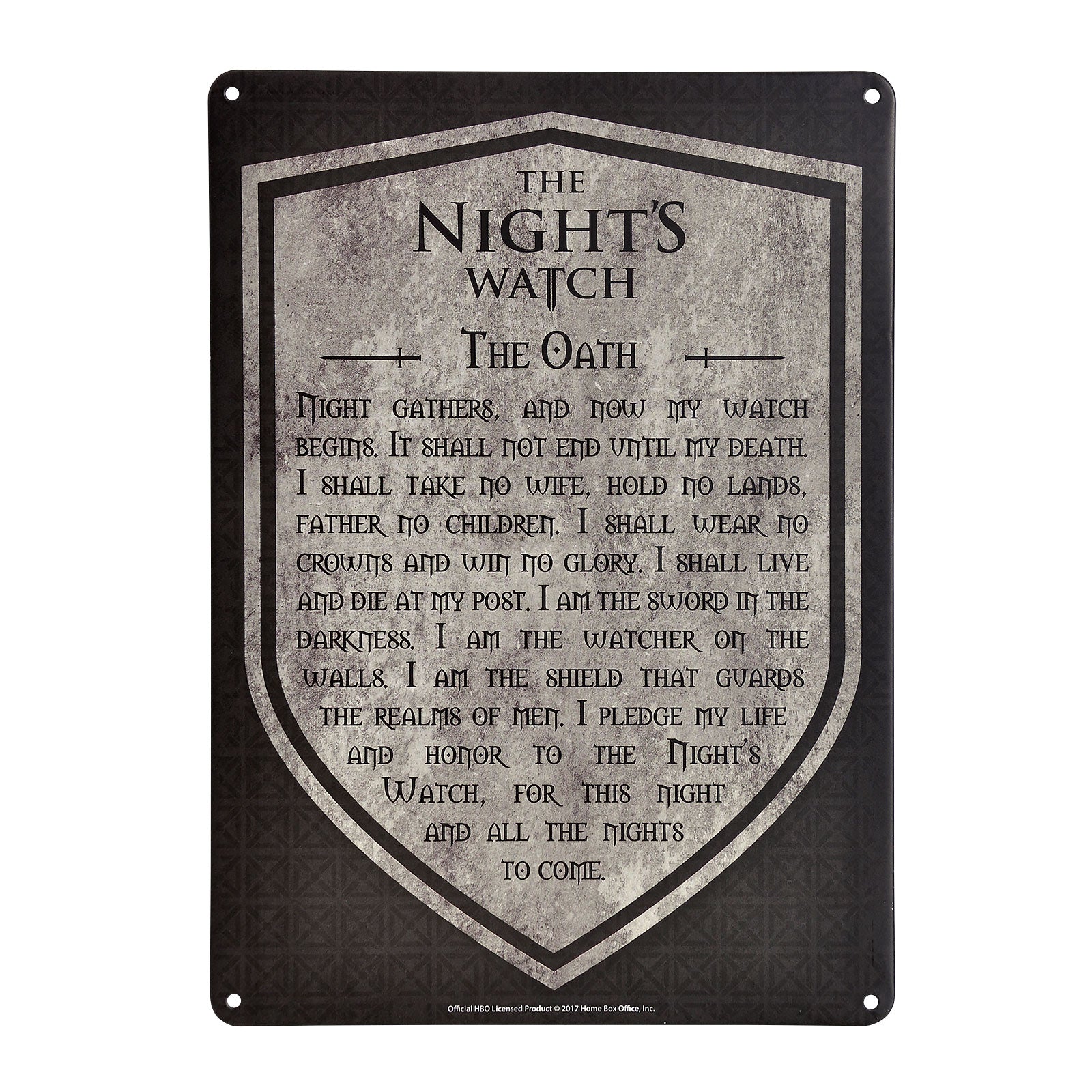 Product image Game of Thrones - Night's Watch Oath Shield