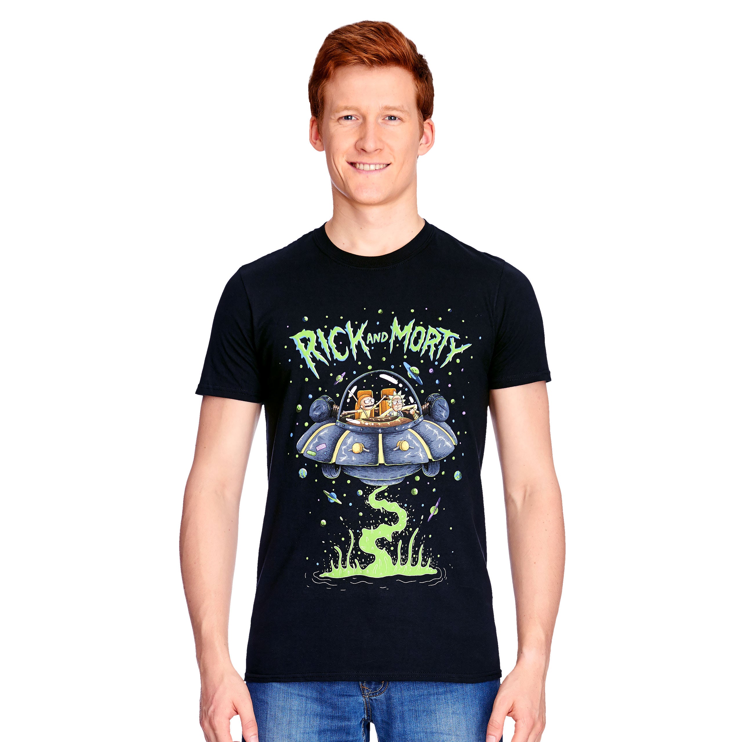 Imagen del producto Rick y Morty - Camiseta Space Cruiser negra