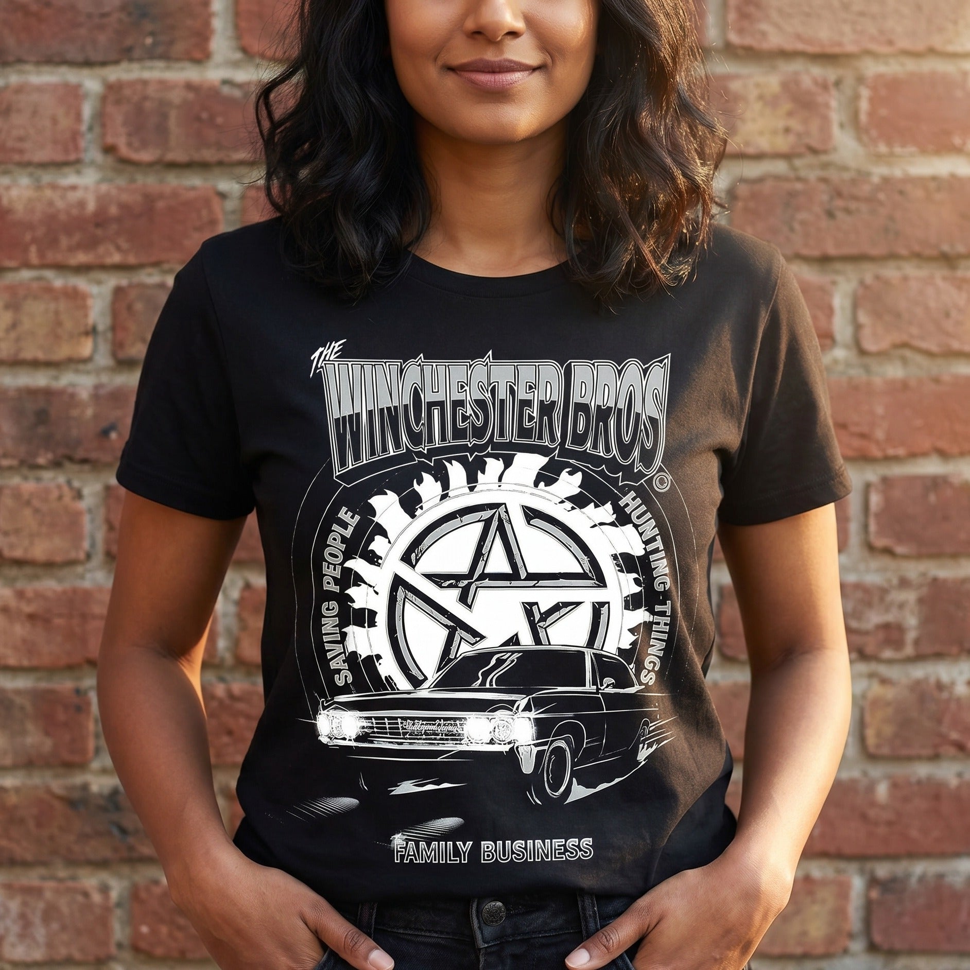 Imagen del producto Supernatural - Camiseta Winchester Bros negra