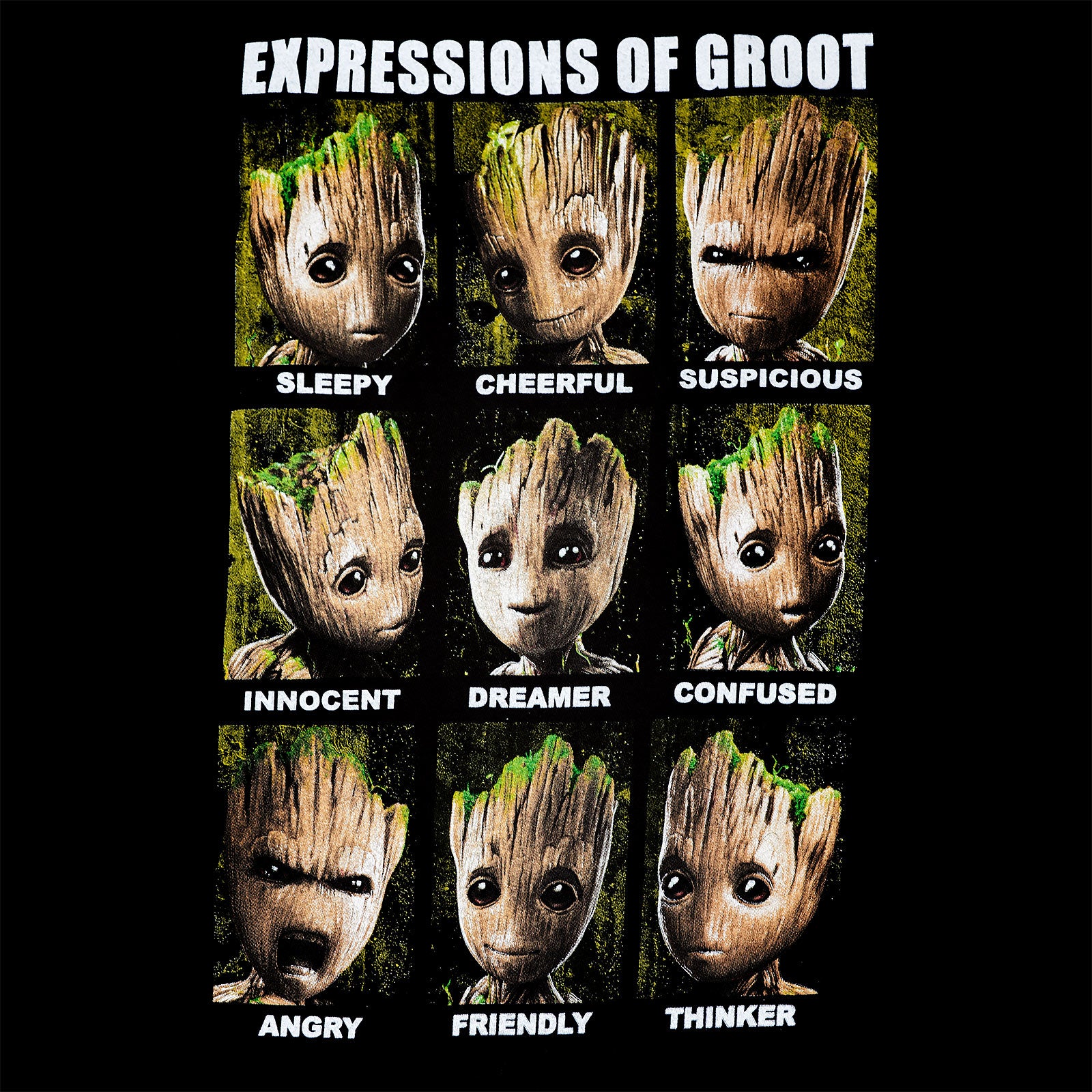 Imagen del producto Guardians of the Galaxy - Groot Expressions Top negro