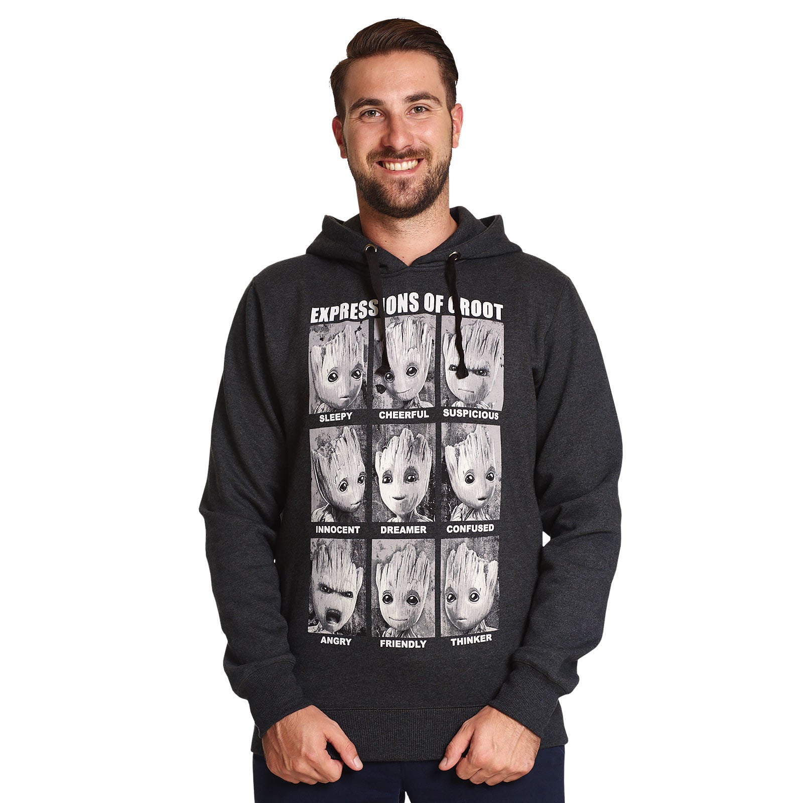 Imagen del producto Guardians of the Galaxy - Sudadera con capucha Groot Expressions gris