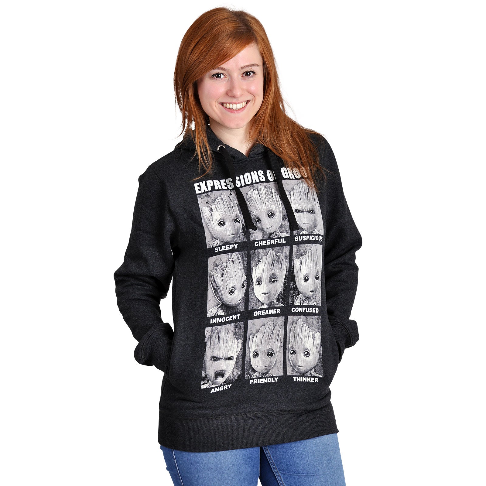 Imagen del producto Guardians of the Galaxy - Sudadera con capucha Groot Expressions gris