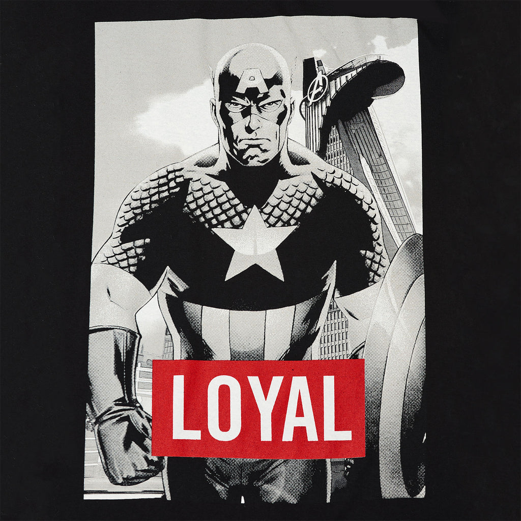 Imagen del producto Avengers - Camiseta negra leal de Capitán América