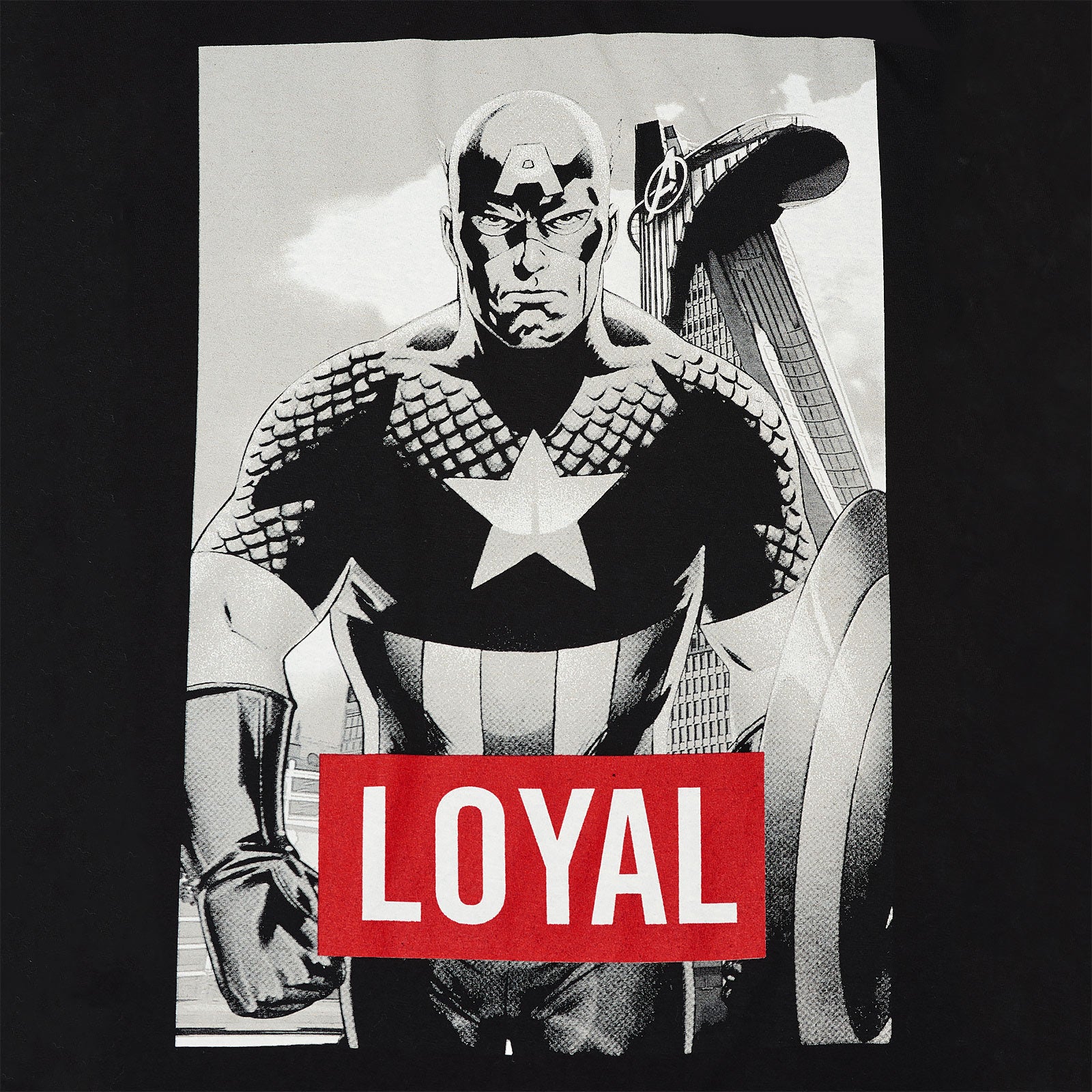 Imagen del producto Avengers - Camiseta negra leal de Capitán América
