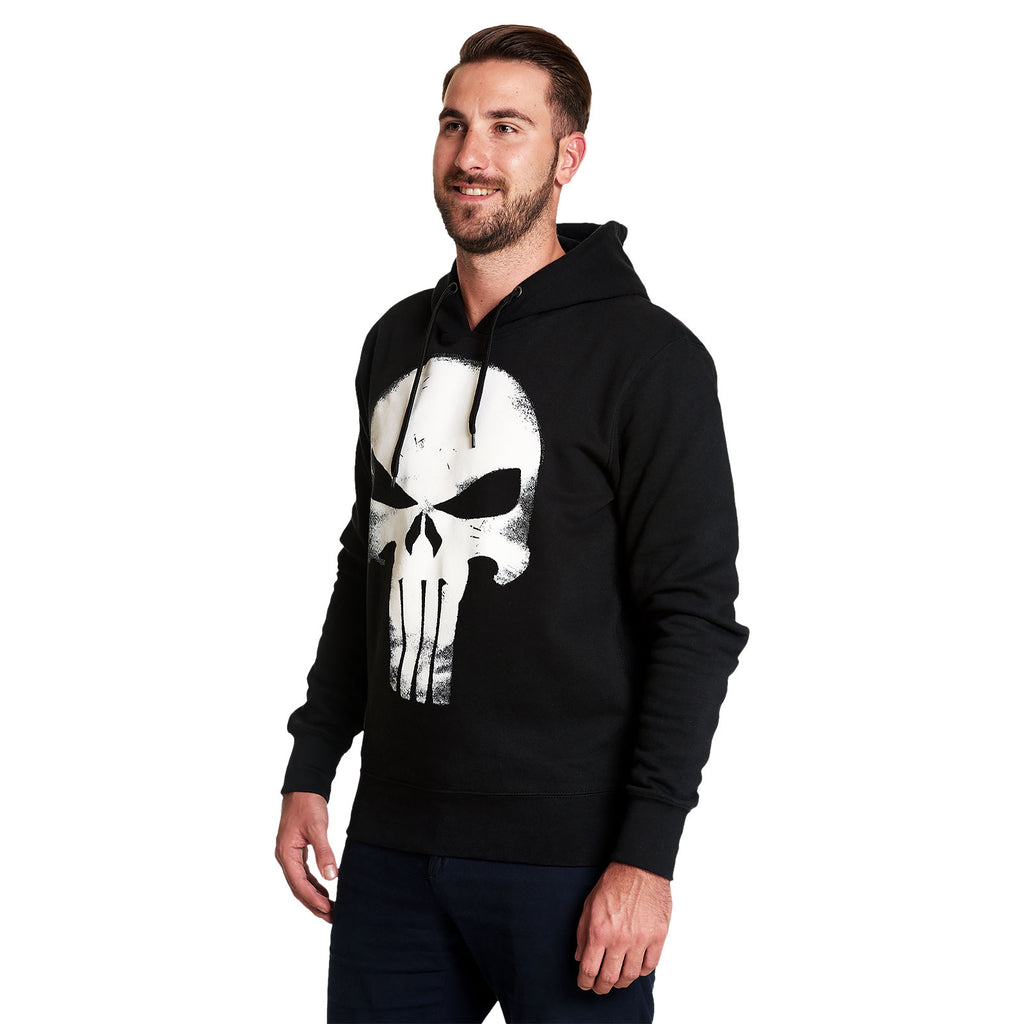 Imagen del producto Punisher - Sudadera con capucha negra con logo de calavera