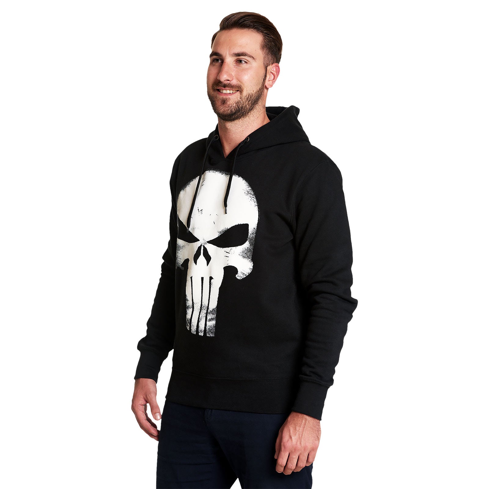 Imagen del producto Punisher - Sudadera con capucha negra con logo de calavera