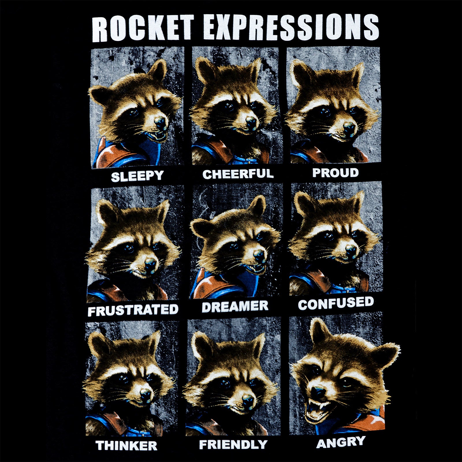 Imagen del producto Guardians of the Galaxy - Camiseta negra Rocket Expressions