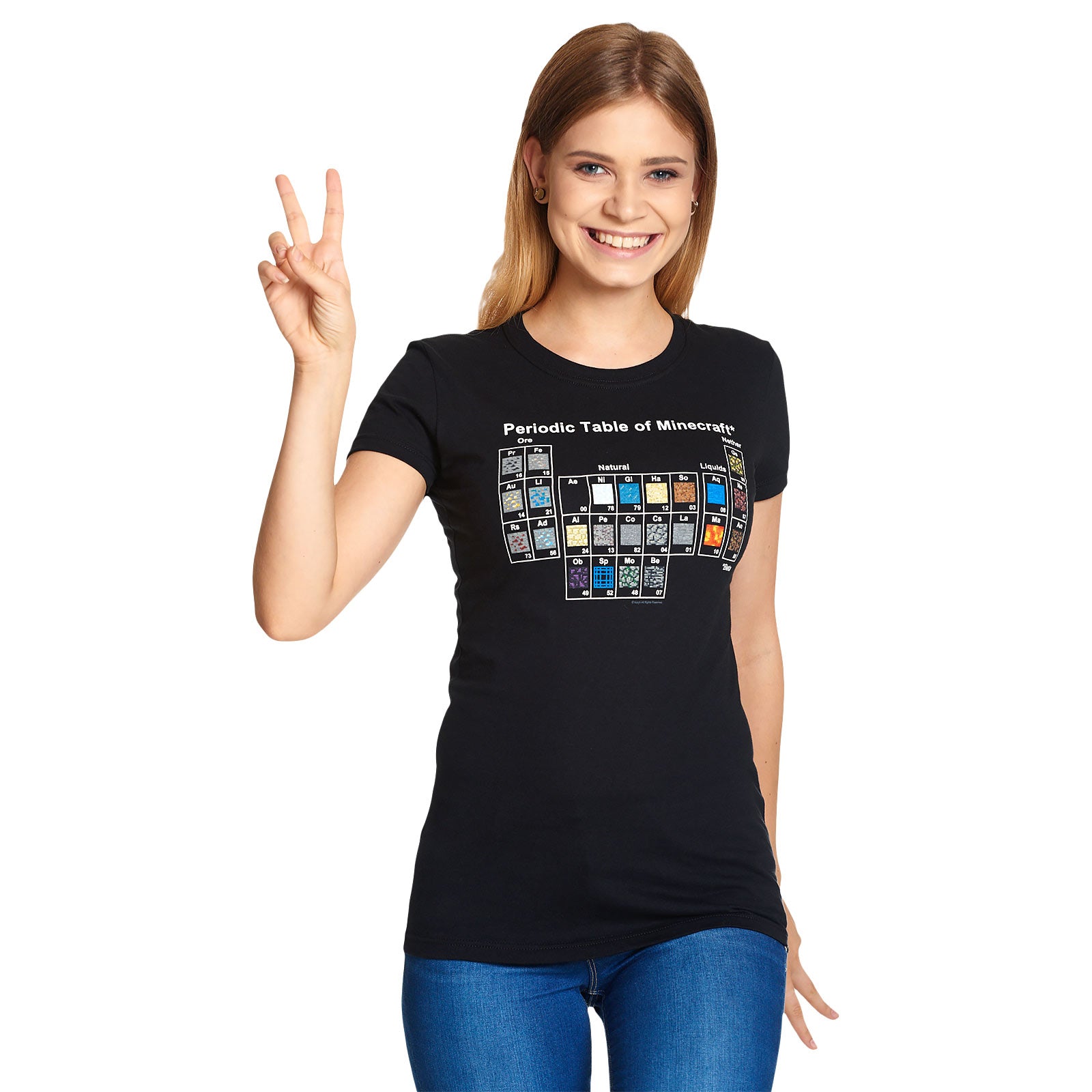 Imagen del producto Minecraft - Camiseta de mujer con tabla periódica