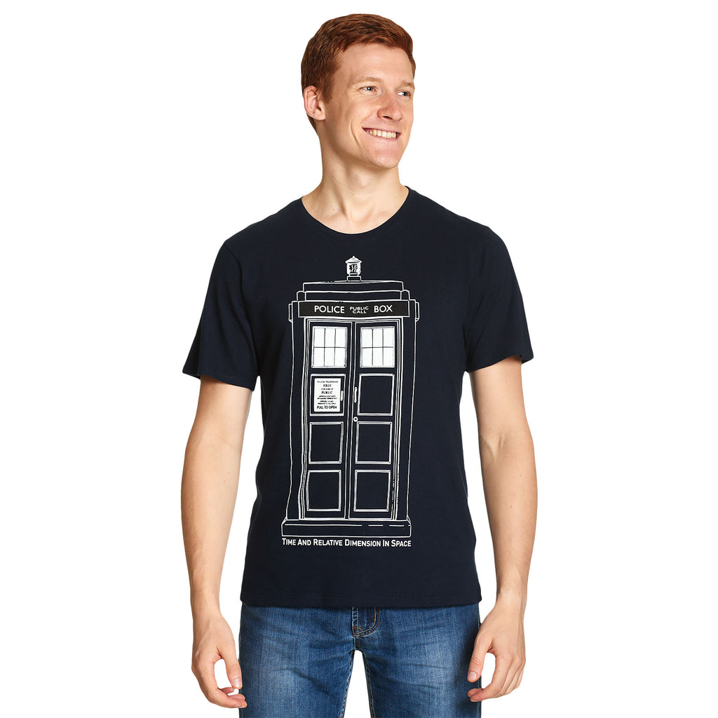Product image Doctor Who - Tardis Outline T-Shirt blue