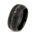 Imagen del producto El Señor de los Anillos - Anillo de Poder de Tungsteno con Diamante