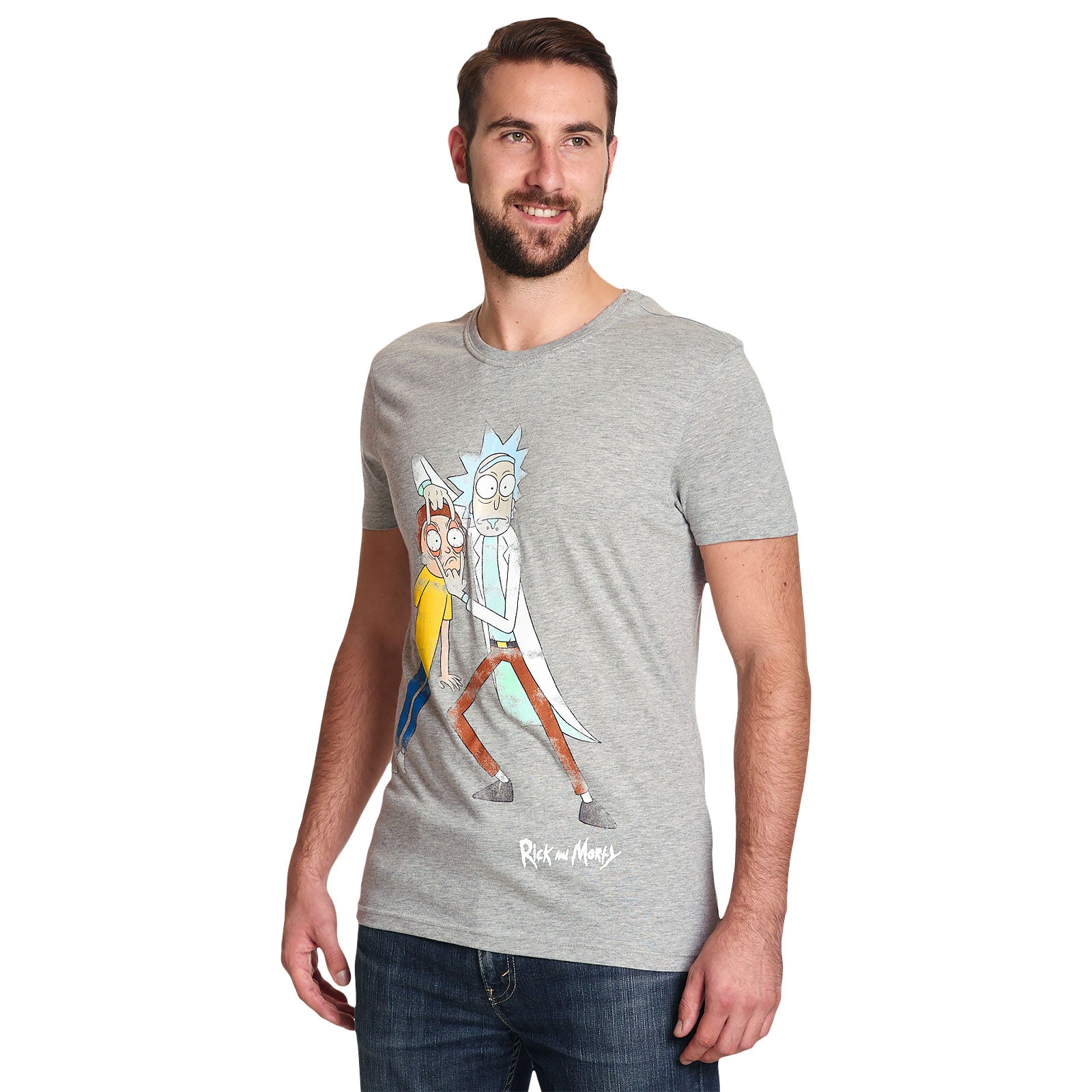 Imagen del producto Rick y Morty - Camiseta desgastada de Morty Eye Edit gris