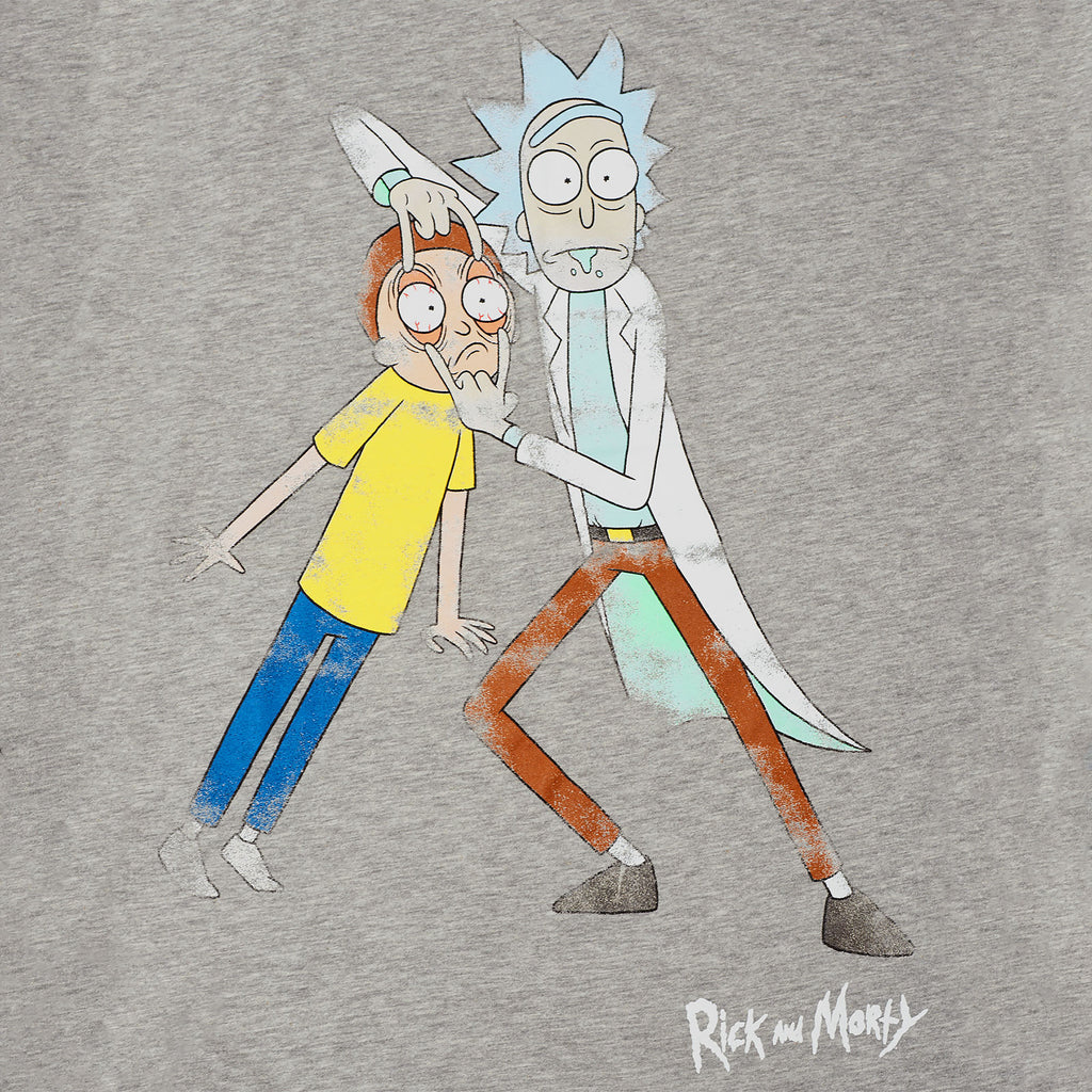 Imagen del producto Rick y Morty - Camiseta desgastada de Morty Eye Edit gris