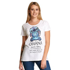 Imagen del producto Lilo & Stitch - Ohana Significa Familia Camiseta de Mujer Blanca