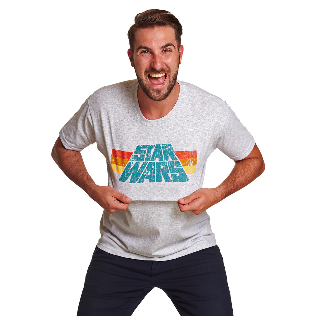 Imagen del producto Star Wars - Camiseta con logo vintage 77 gris