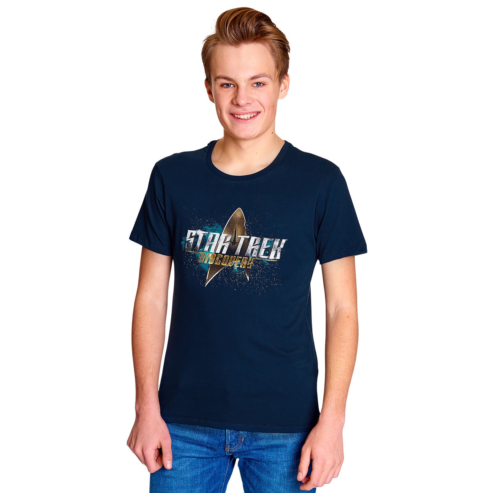 Imagen del producto Star Trek - Camiseta azul con el logo de Discovery