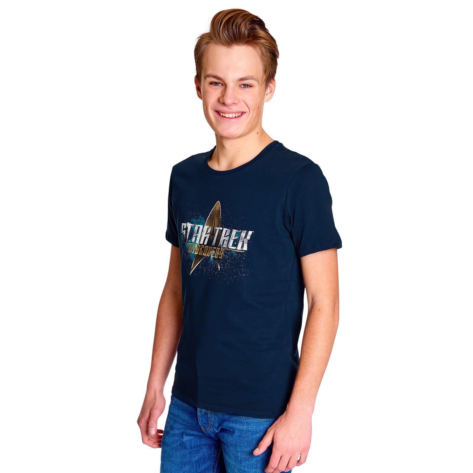 Imagen del producto Star Trek - Camiseta azul con el logo de Discovery