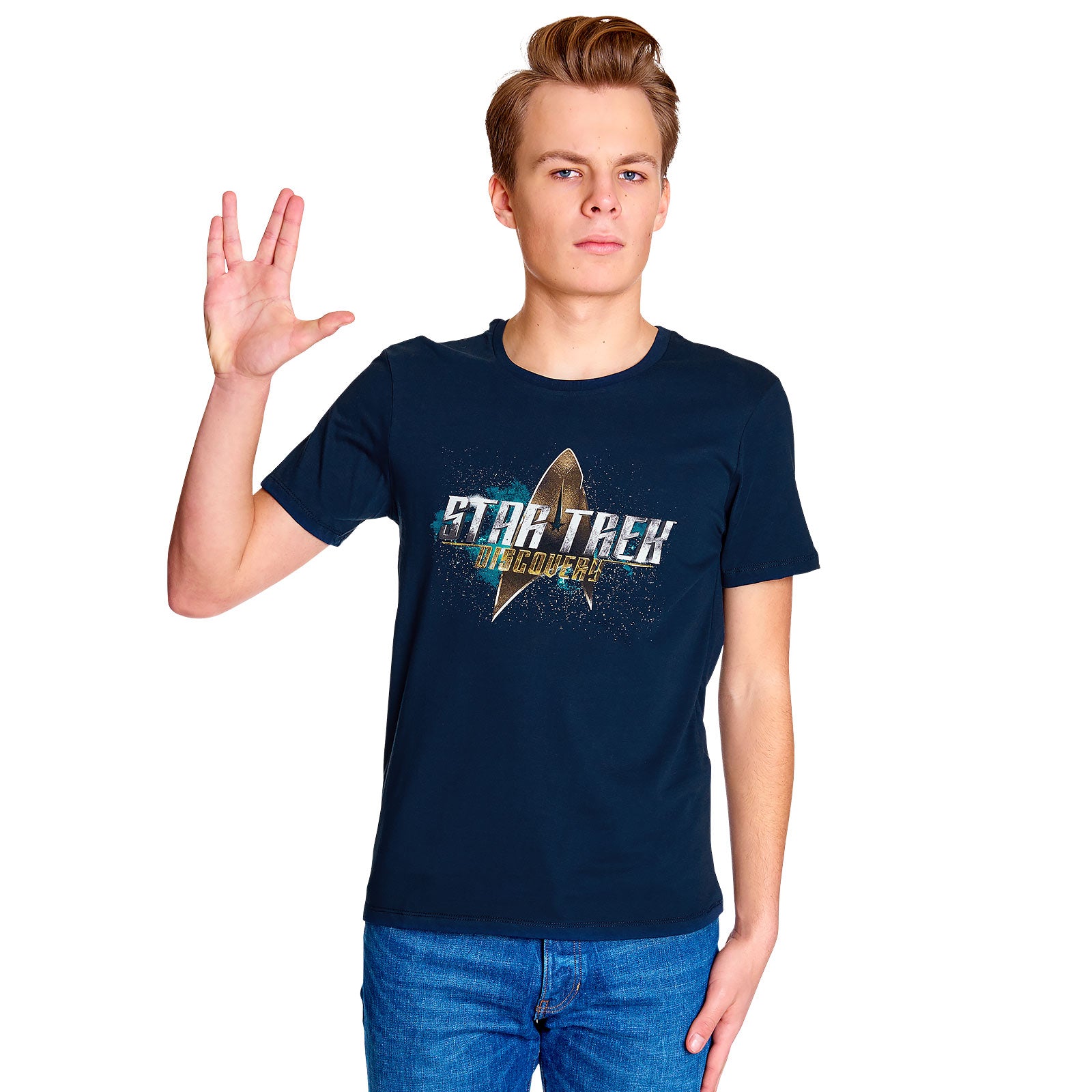 Imagen del producto Star Trek - Camiseta azul con el logo de Discovery