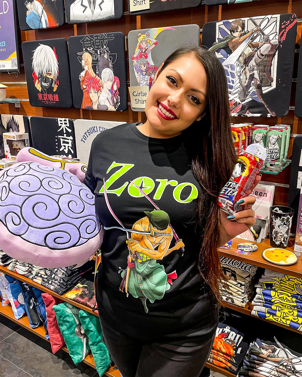 Imagen del producto One Piece - Camiseta Zoro negra