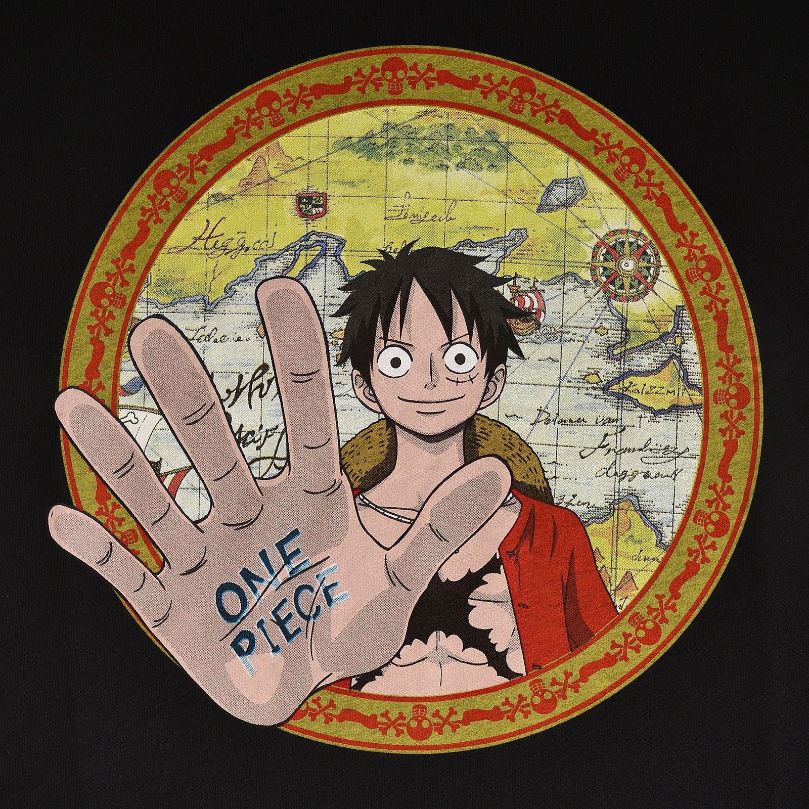 Imagen del producto One Piece - Camiseta Map Circle negra