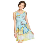 Imagen del producto One Piece - Vestido mini de mapa de East Blue