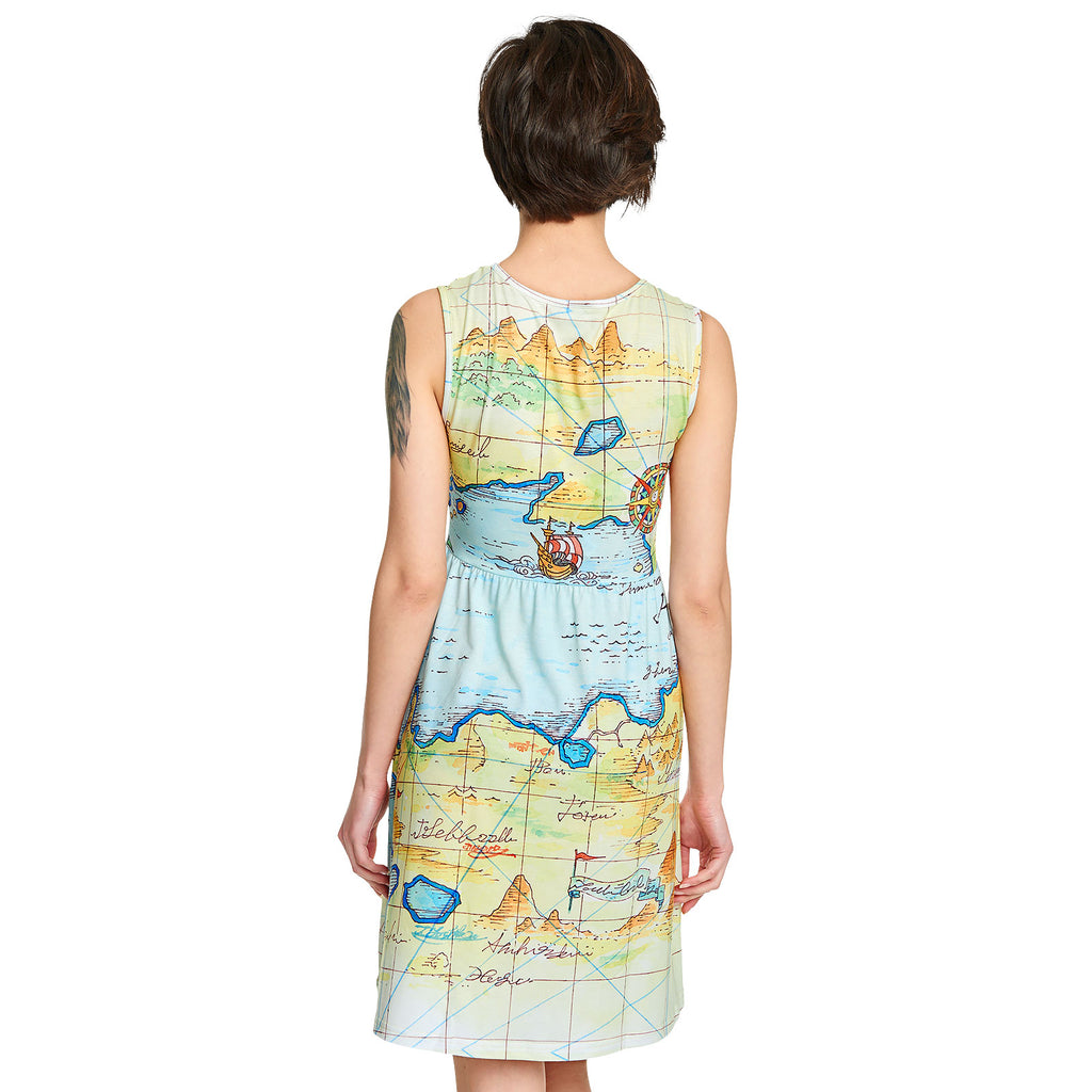 Imagen del producto One Piece - Vestido mini de mapa de East Blue