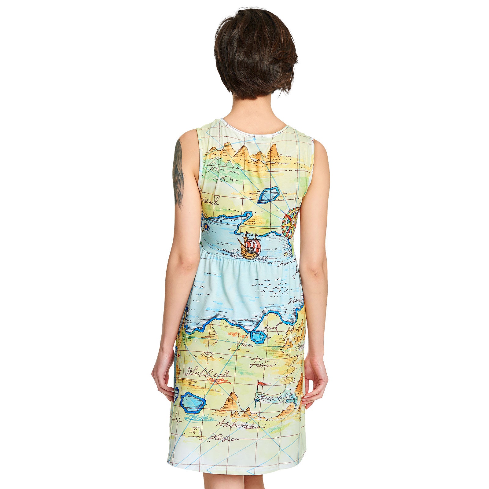 Imagen del producto One Piece - Vestido mini de mapa de East Blue