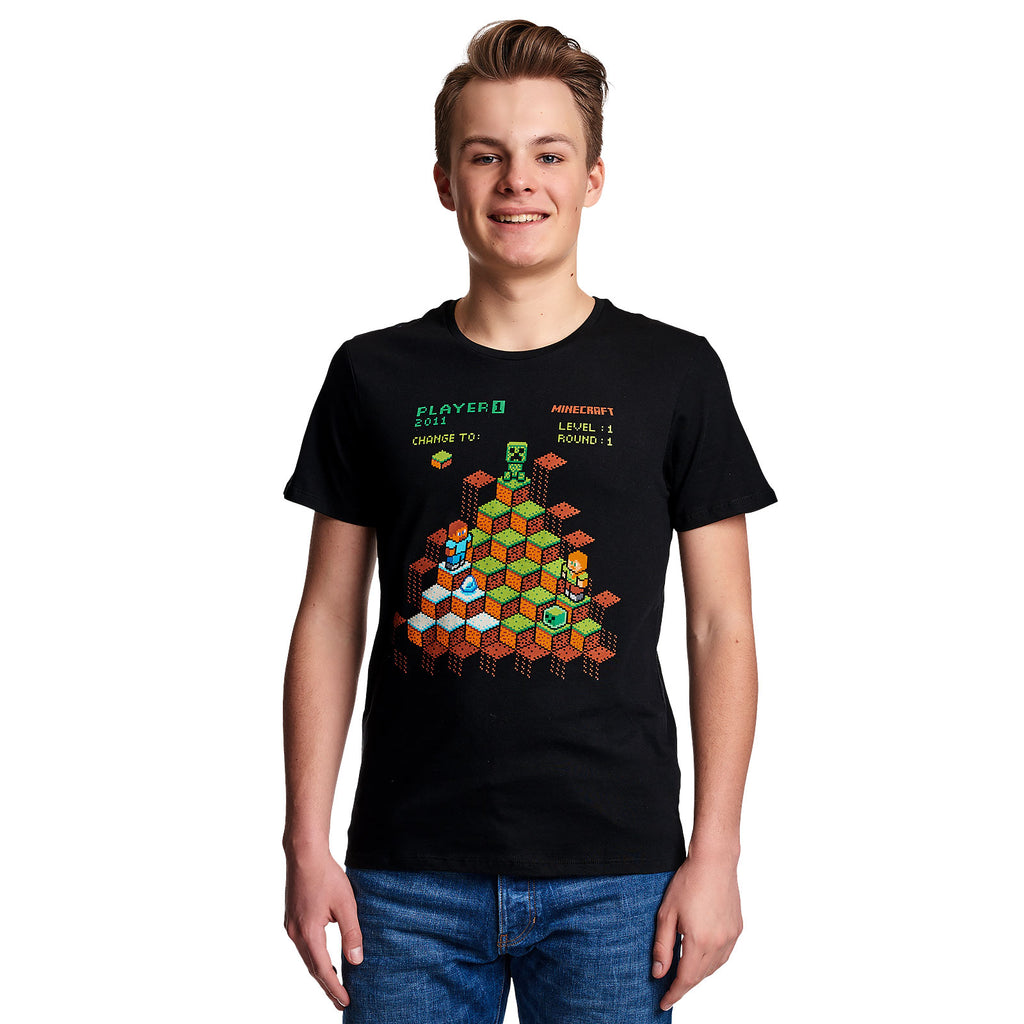Imagen del producto Minecraft - Camiseta retro Miner Mountain negra