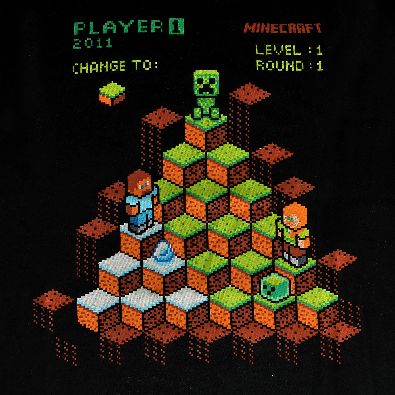 Imagen del producto Minecraft - Camiseta retro Miner Mountain negra