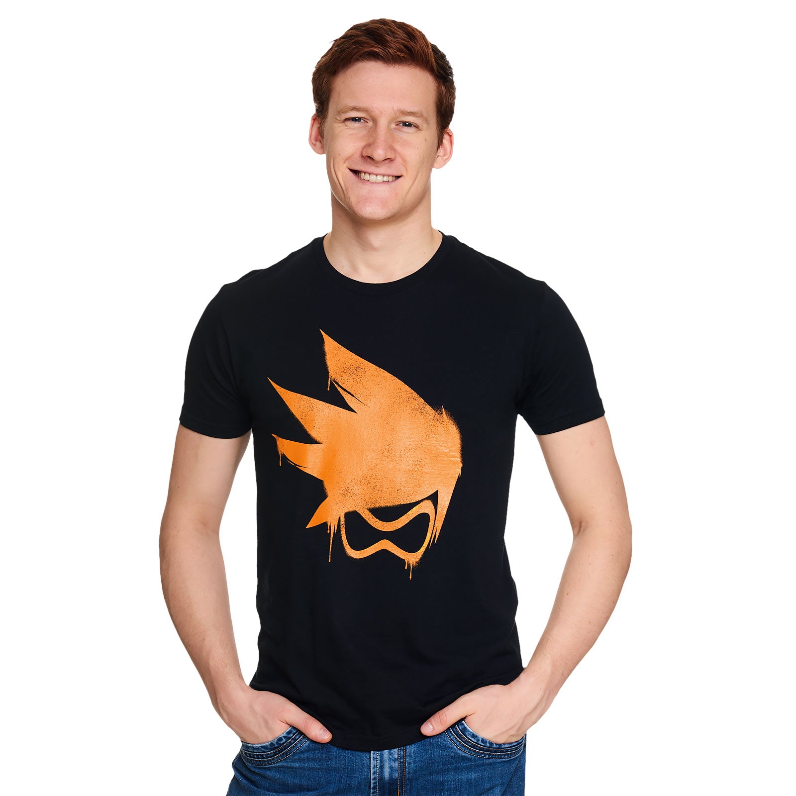 Imagen del producto Overwatch - Camiseta negra con logo de Tracer Spray