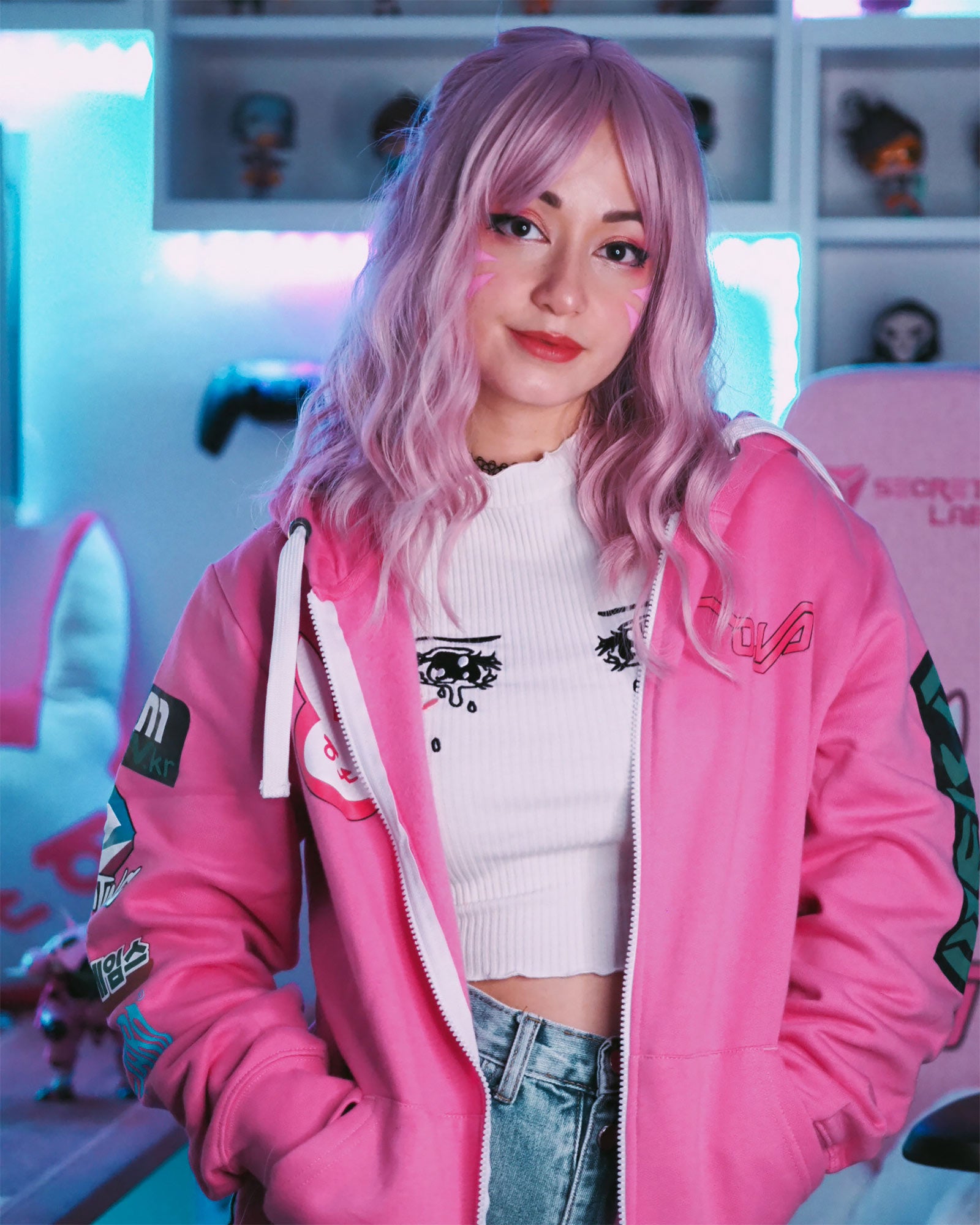 Imagen del producto Overwatch - Ultimate D.VA Chaqueta con capucha rosa
