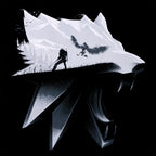 Imagen del producto Witcher - Camiseta negra con silueta de lobo