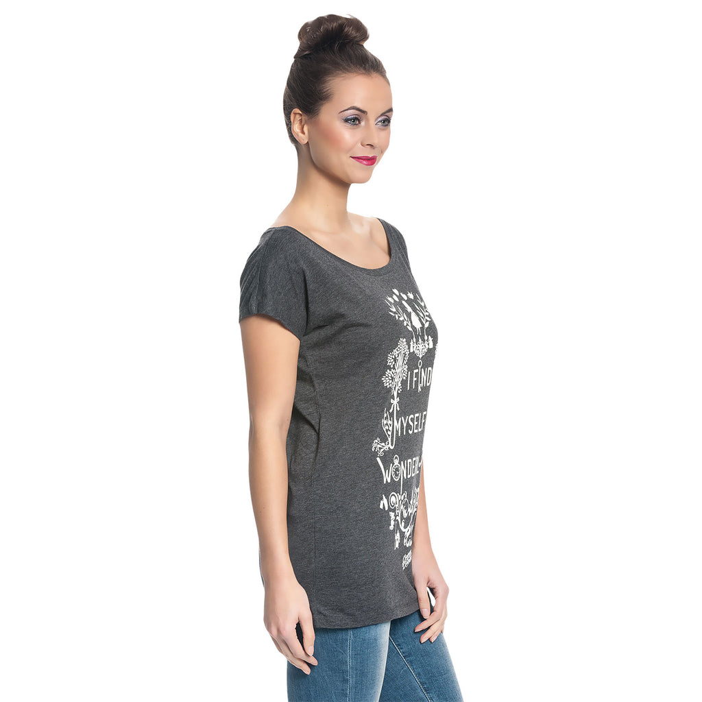 Imagen del producto Alicia en el país de las maravillas - Camiseta suelta para mujer en gris