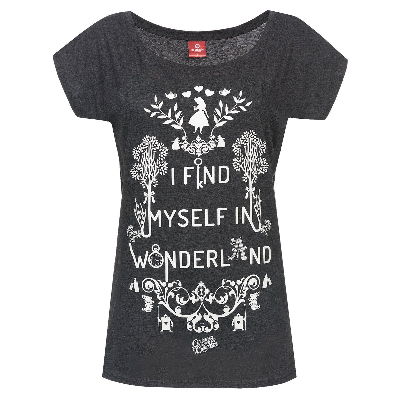 Imagen del producto Alicia en el país de las maravillas - Camiseta suelta para mujer en gris