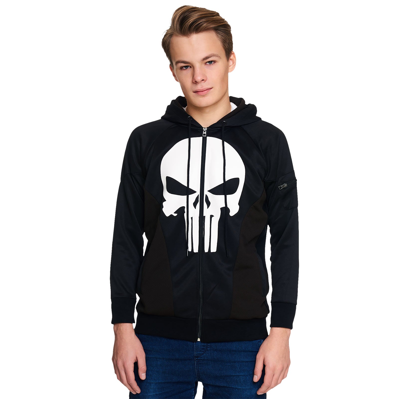 Imagen del producto Punisher - Chaqueta con capucha negra con logo