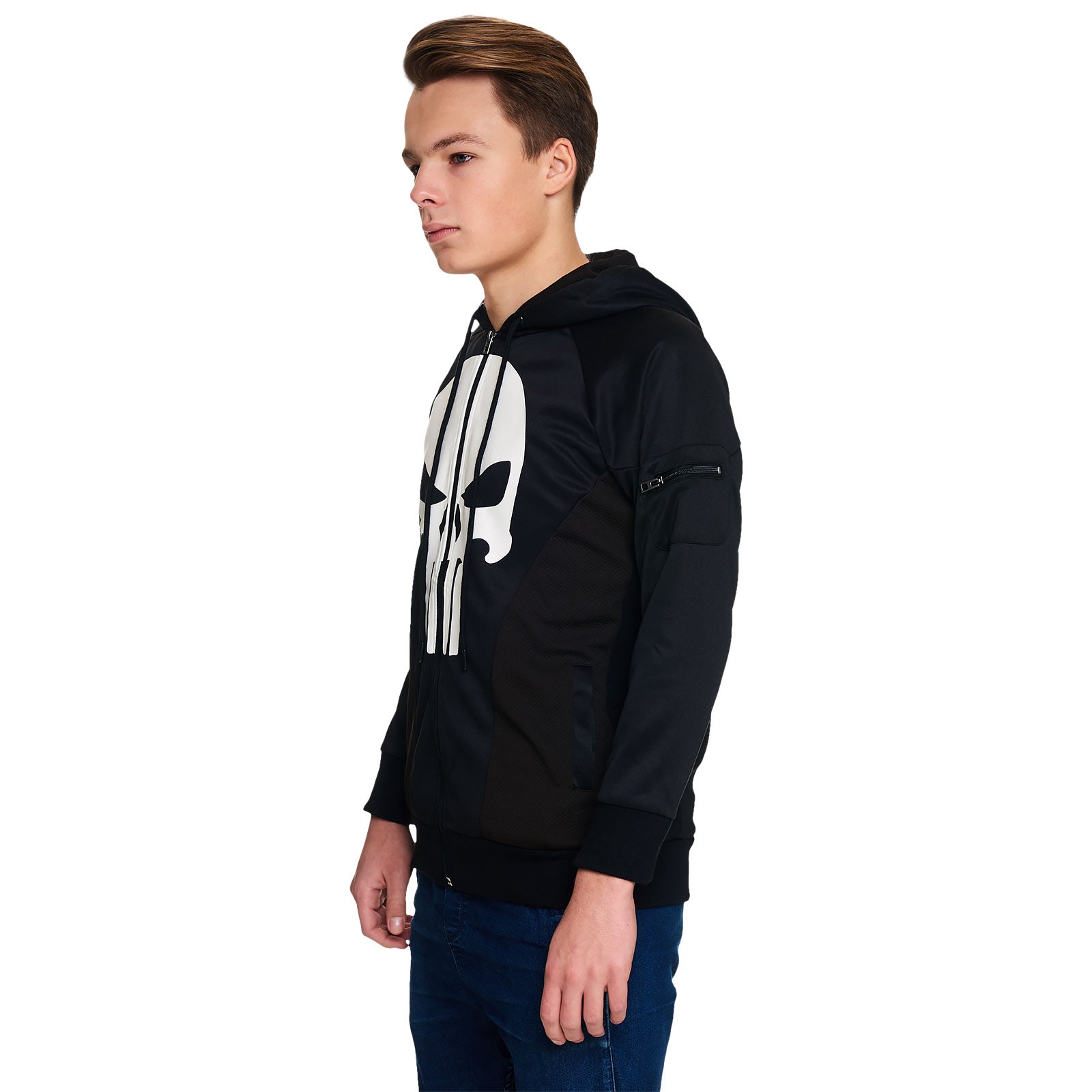 Imagen del producto Punisher - Chaqueta con capucha negra con logo