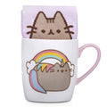Imagen del producto Pusheen - Calcetines de arcoíris y taza