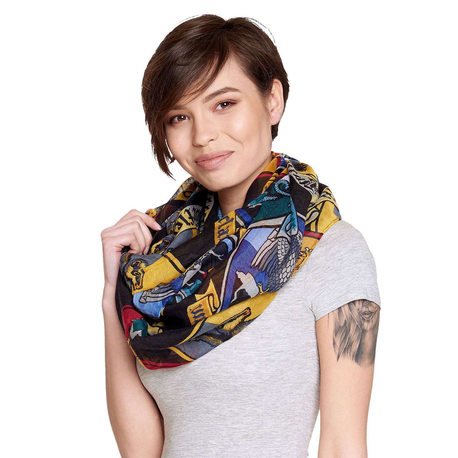Product image Harry Potter - Houses Crests Loop Scarf