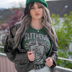 Imagen del producto Harry Potter - Camiseta de mujer con escudo de Slytherin verde