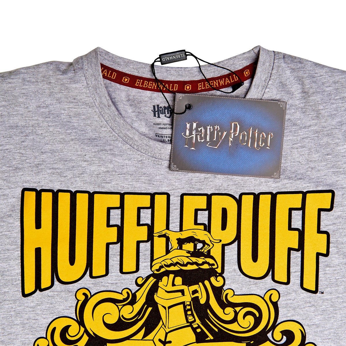 Imagen del producto Harry Potter - Camiseta de mujer con escudo de Hufflepuff gris