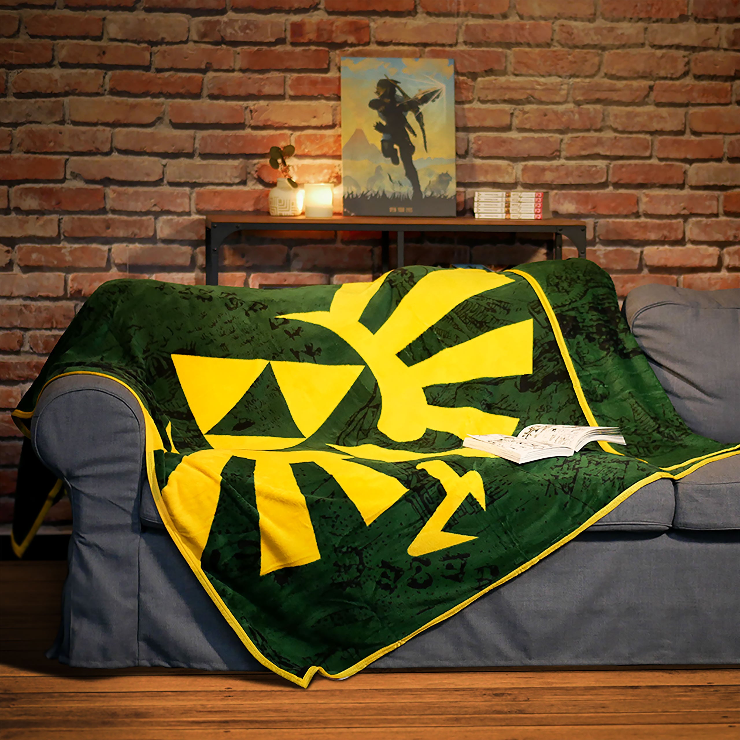 Imagen del producto Zelda - Manta de felpa con el logo de Hyrule