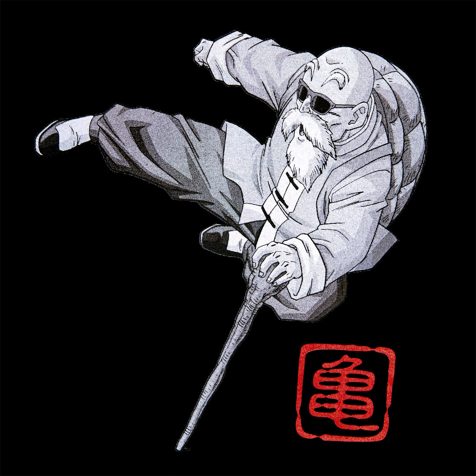 Imagen del producto Dragon Ball Z - Muten Roshi Kick Camiseta negra