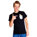 Imagen del producto Star Wars - Camiseta Porg de bolsillo negra