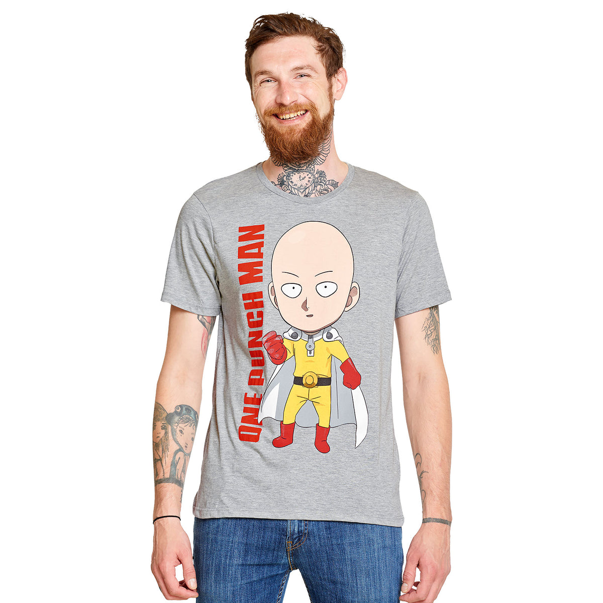 Imagen del producto One Punch Man - Super Saitama Camiseta gris