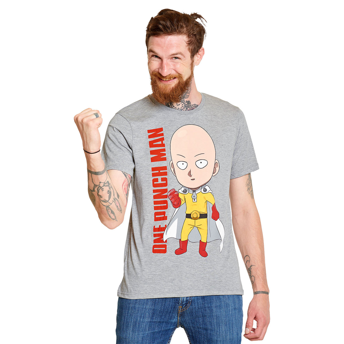 Imagen del producto One Punch Man - Super Saitama Camiseta gris