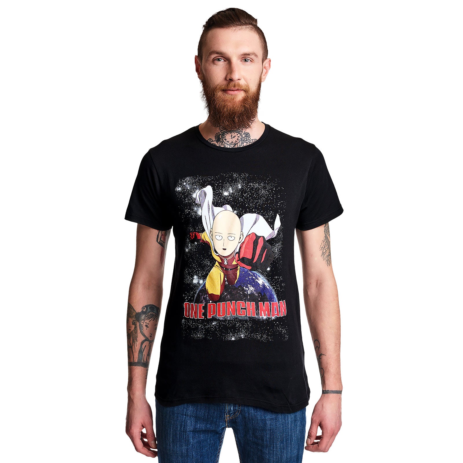 Imagen del producto One Punch Man - Camiseta de lucha negra