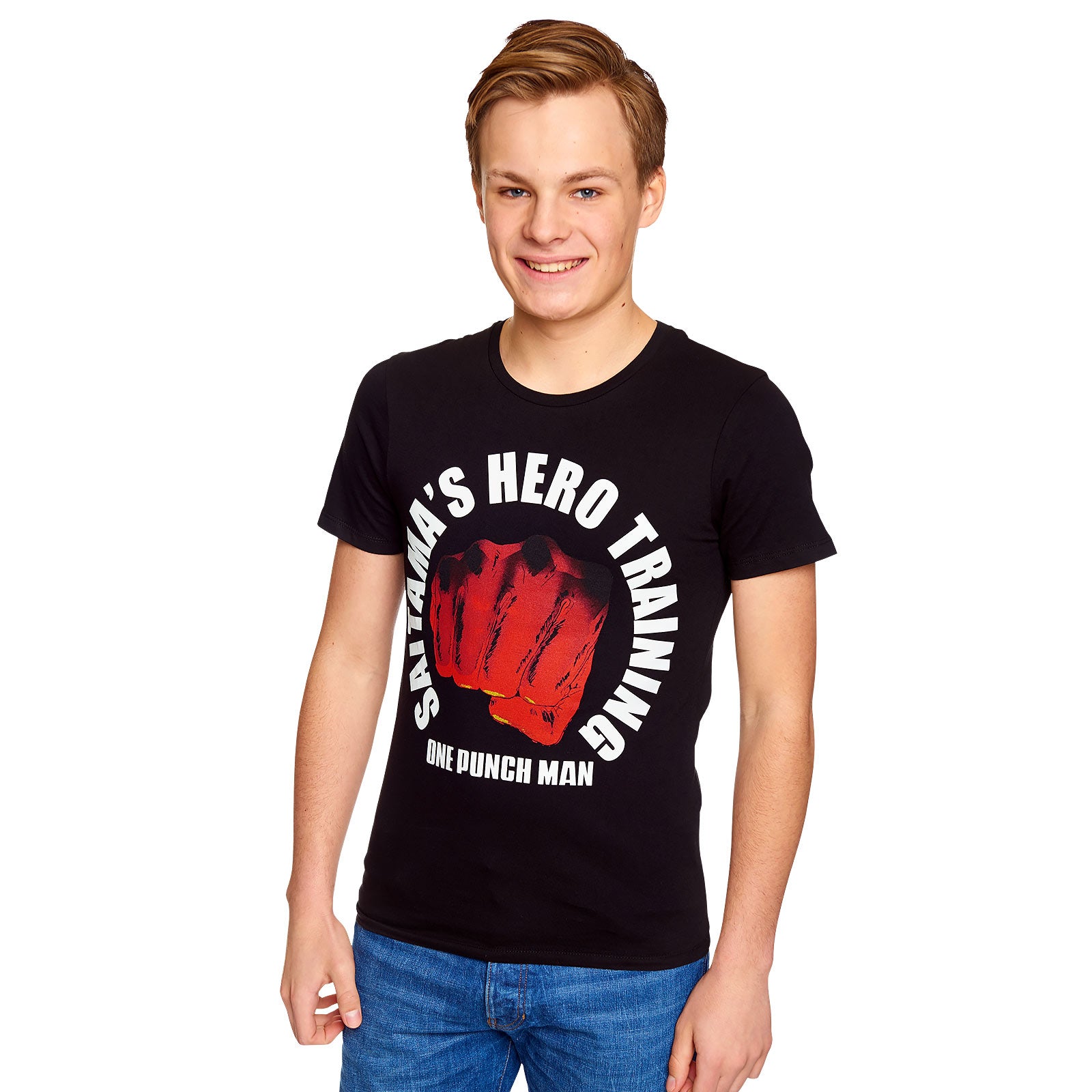 Imagen del producto One Punch Man - Camiseta de entrenamiento de héroe negra